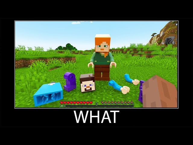 Minecraft wait what meme part 313 realistic minecraft Lego movie