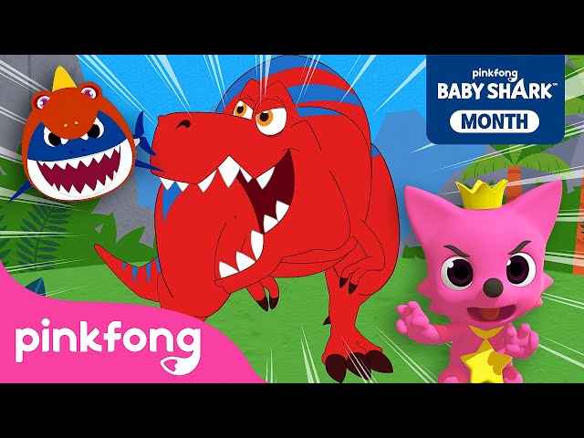 [TV for Kids] Baby Shark in Dino World 🦖🦈 | T-Rex and More | Baby Shark Month Special | Pinkfong