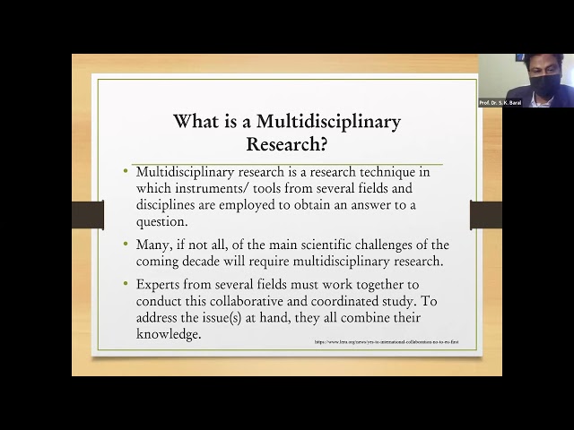 What is Multidisciplinary Research