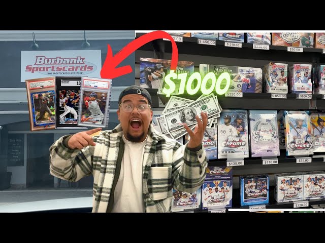 I Spent $1000 on SPORTS CARDS! Shopping Spree at @BurbankCardsGreatest Sports Card Shop in the World