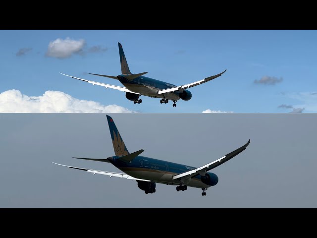 [4K] Vietnam Airlines's Boeing 787-9 landing at Cat Bi Airport