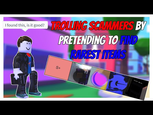 A Universal Time - TROLLING SCAMMERS BY PRETENDING TO FIND RAREST ITEMS ON THE FLOOR | Roblox |