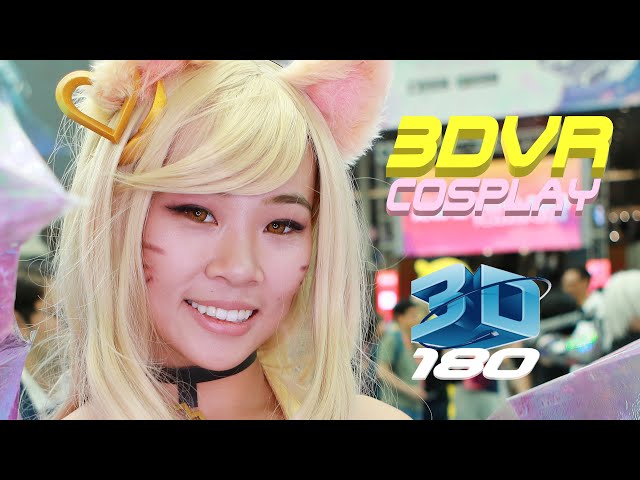 3DVR League of Legends K/DA Ahri, Cute Cosplay at Anime Expo, Liquidpyro, KDA アーリ カワイイ コスプレ