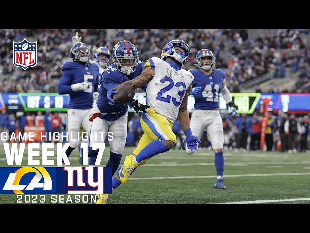 Los Angeles Rams vs. New York Giants | 2023 Week 17 Game Highlights