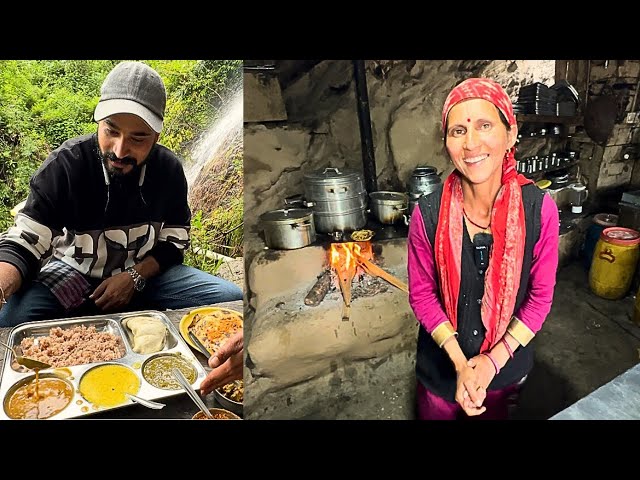 हिमाचली पहाड़ी दीदी का देसी ख़ाना | Sunny Deol भी आते है यहाँ | Jana Waterfall | Himachal Food Tour