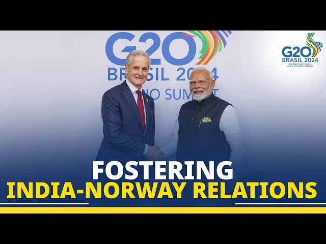 PM Modi holds bilateral meeting with PM Jonas Gahr Støre of Norway