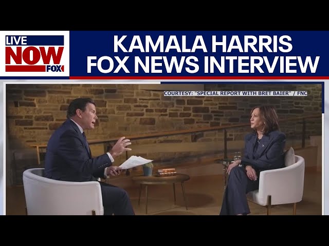 VP Kamala Harris sits down with Bret Baier for first FOX News interview | LiveNOW from FOX