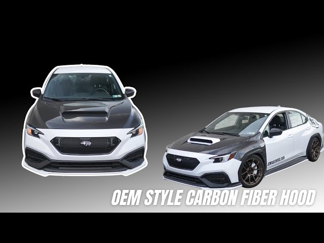 JDMuscle 2022-23 WRX Carbon Fiber Hood OEM Style 2 PC