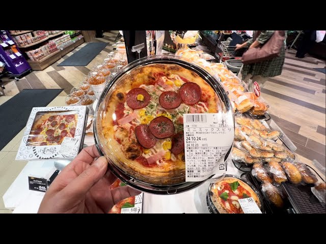 10 Eating Mix Pizza and Bento at Supermarket