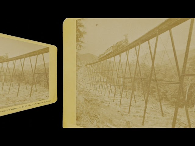 Frankenstein Trestle, Crawford Notch NH ~1870 (silent, still image)