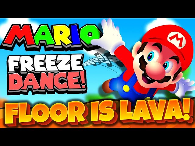 Super Mario Freeze Dance | Brain Break | Just Dance | Floor is Lava | Matthew Wood