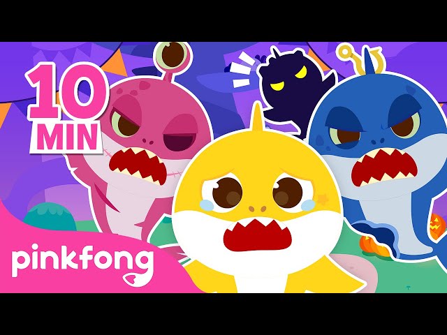 Zombie Shark Family Hide and Seek | Halloween Cartoon & Song | Pinkfong Official