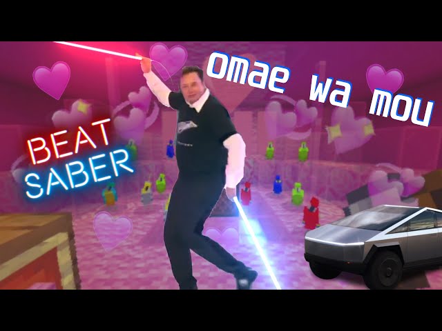 Elon Dancing to Omae Wa Mou in Beat Saber [VR 8K]