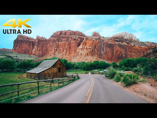 Capitol Reef National Park Relaxing Nature Scenic Drive 4K | Peaceful Beauty | Utah Scenic Byway 24