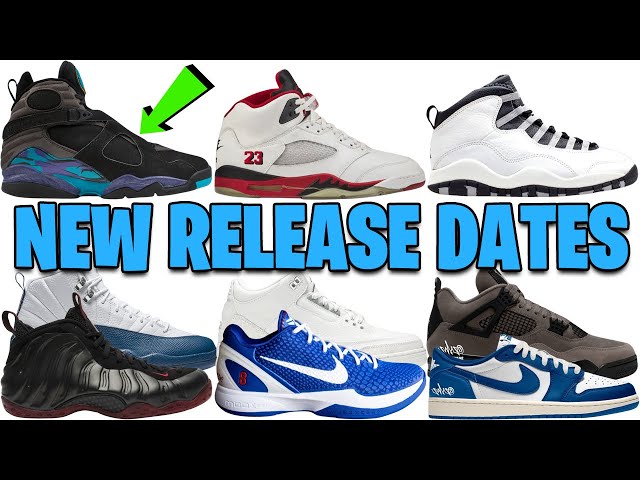 HUGE UPDATES: JORDAN 8 AQUA 2025, AJ 5 FIRE RED, FOAMPOSITE ONE COUGH DROP, KOBE 6 DODGERS + MORE