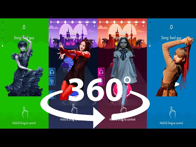 360 WEDNESDAY BLOODY MARY 🆚 JISOO FLOWER 🆚 M3GAN 🆚 LISA MONEY BLACKPINK | VR 360 CINEMA HALL