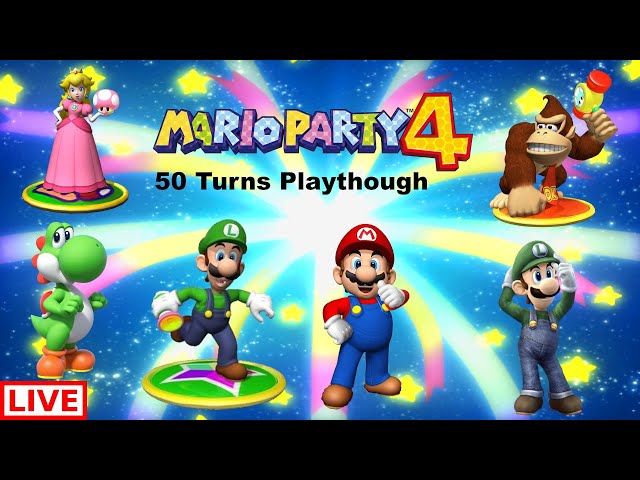 Mario Party 4 50 Turns Live Stream Playthrough Part 5 The Seaside Waves With The Koopa