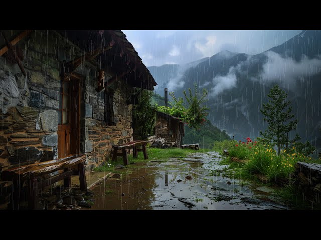 🔴Old Stone Houses in the Deep Mountains on Rainy Days丨Soothing Rain Sounds for Sleep, Study丨RainASMR