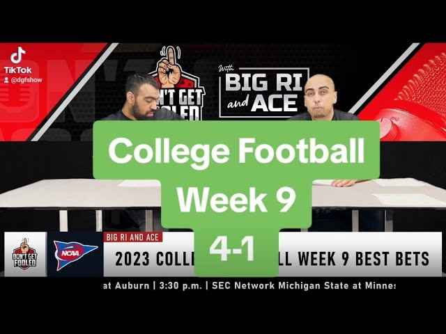 CFB Best Bets l 4-1 College Football Week 9 l DGF Show