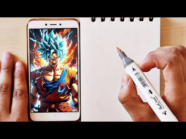 goku drawing drawing realistic anime characters sketchbook tour