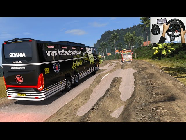 Scania Off-Road Bus Driving | Steering wheel + Shifter Logitechg29 gameplay | Euro truck simulator 2