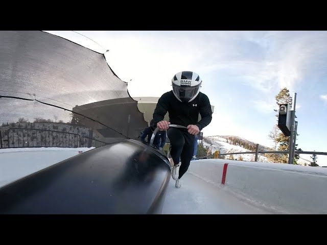 Jump into a bobsled with two fearless sliders in VR