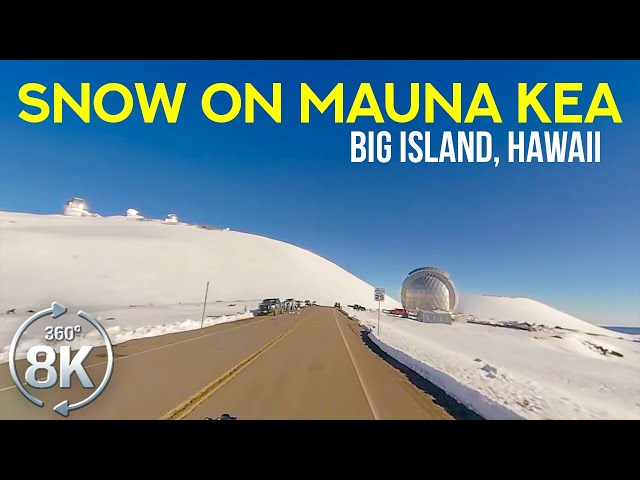 8K 360˚ Virtual Drive through Snowy Landscapes - Snow on Mauna Kea, Hawaii - Part 5