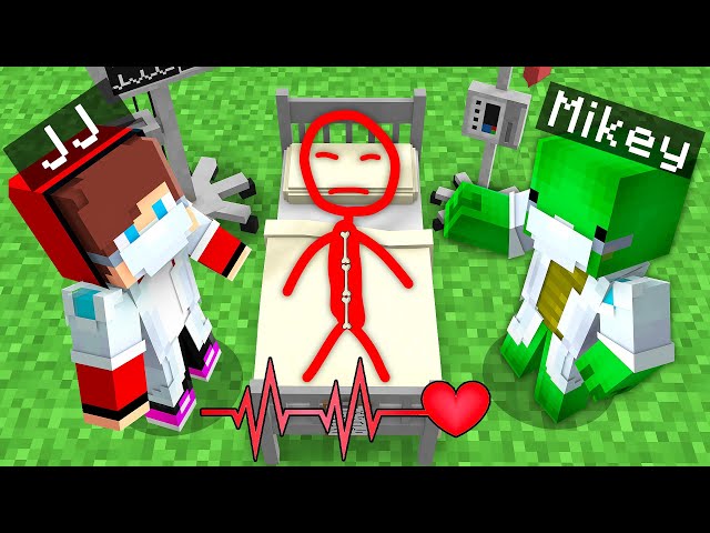 Mikey and JJ did SURGERY ON STICKMAN in Minecraft (Maizen)