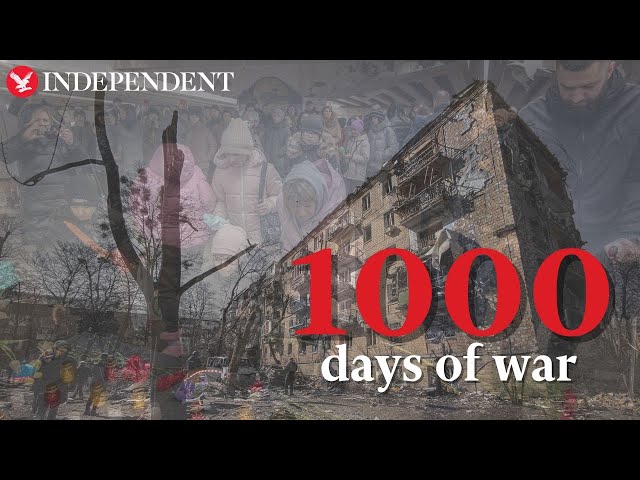 Ukrainians light 1,000 candles to mark 1,000 days since Russia's invasion