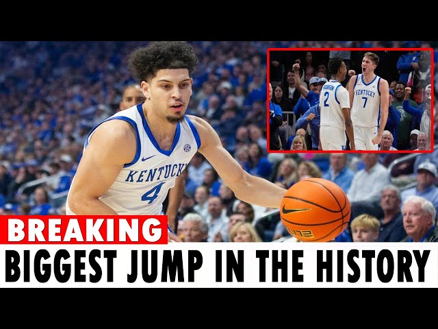 Kentucky basketball makes its biggest jump in the history of the AP Top 25 poll