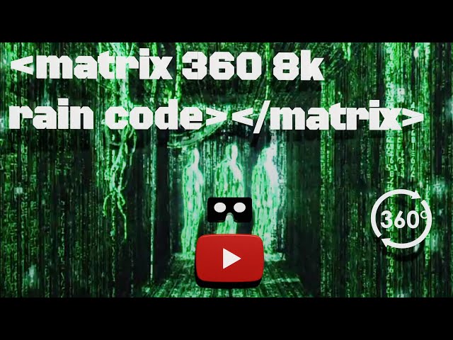 (POV-VR-360) Matrix - rain code - "He Is The One" scene