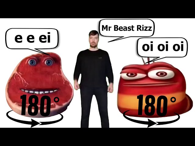 180 VR Mr Beast Rizz vs oi oi oi red larva vs e e ei i'm on vacation