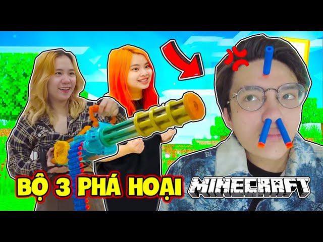 PHONG CẬN VÀ BỘ BA PHÁ HOẠI THỬ THÁCH 24 GIỜ MUA MỌI THỨ TRONG MINECRAFT | MINECRAFT REAL LIFE