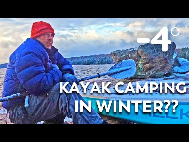 Solo Winter Camping | Kayak Camping Alone and Cold