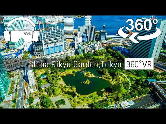 【 Japan-VR video 】Japanese Garden walking, Shiba Rikyu 芝離宮 ,Tokyo【 Hide and seek 】