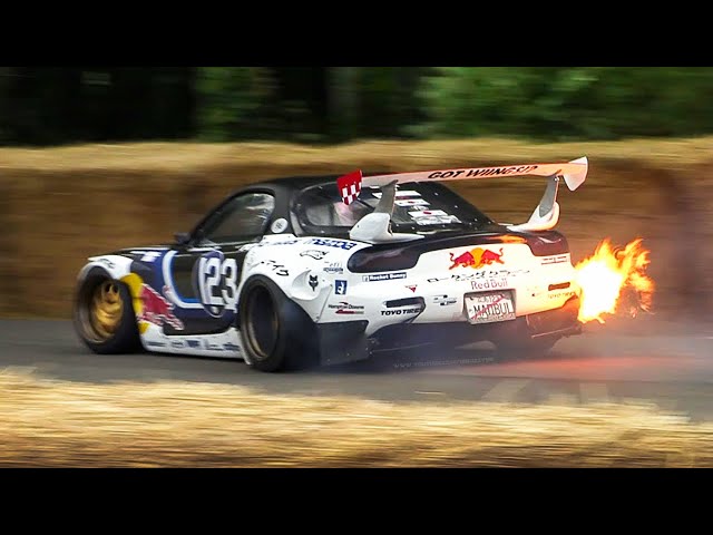 Mad Mike' Mazda RX-7 FD3S 'MADBUL' 4-Rotor 26B Drift Car Pure Sound & Show at Goodwood FoS 2023!