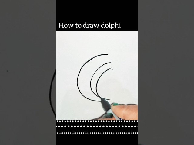 How to draw dolphin 🐬 🐬 #dolphin #drawing #easy #shorts