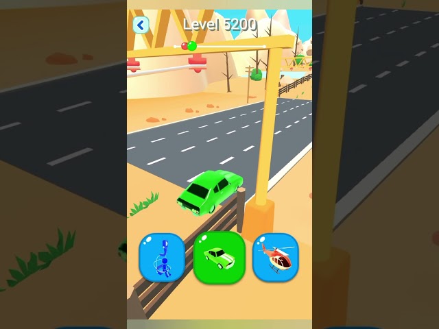 Shape Shifting 2 GAMEPLAY Level No -5200 Walkthrough - New Update Car Racing #Shorts #ShapeShifting