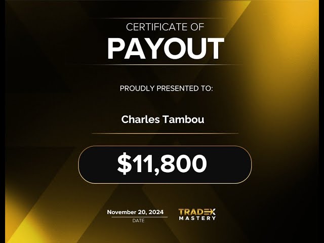 $11,800 Payout Congrats Charles Tambou From Nigeria