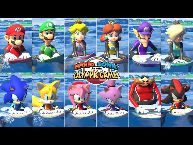 Mario & Sonic At The Olympic Games Tokyo 2020 - Surfing (Switch) All Playable Characters