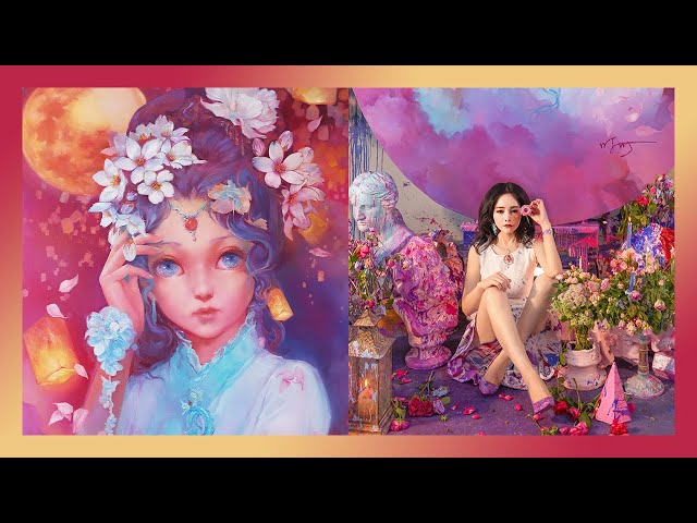 oil painting2021|Splash paintings|Mid-Autumn Festival