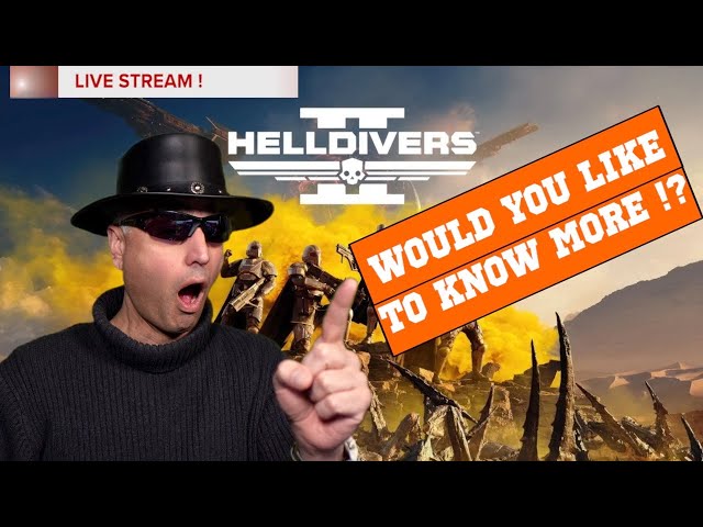 HellDivers 2 | Blind Solo Start! | Come say Hi and give me game tips plz ;) .