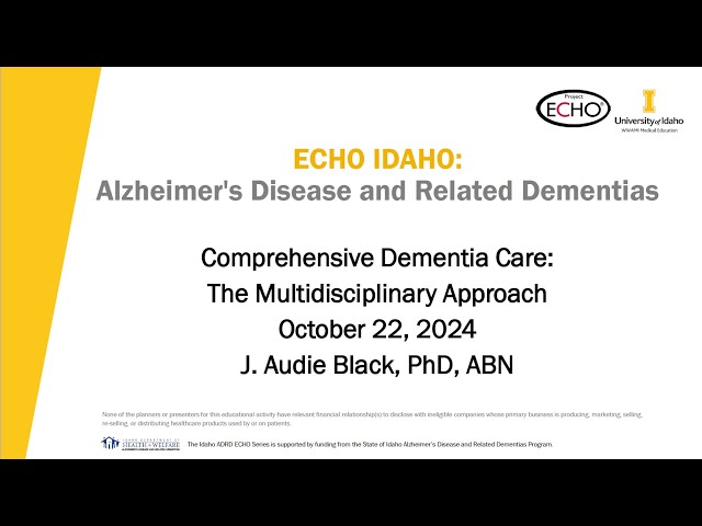 Comprehensive Dementia Care: The multidisciplinary approach - 10/22/2024