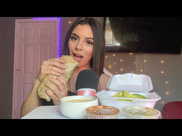 Asmr|| Mexican Burrito Mukbang🌯 (up-close eating sounds)