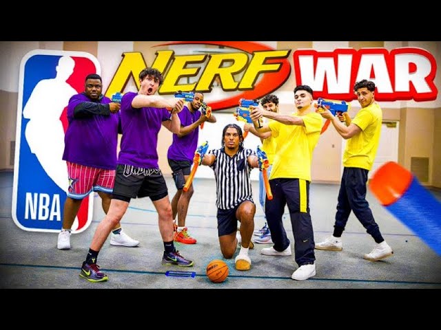 Basketball X Nerf war!!!!