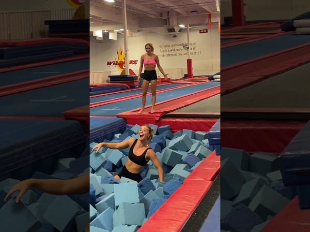 ATTEMPTING SIMONE BILES’ TUMBLING PASS #shorts #gymnastics #olympics