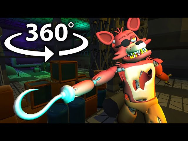 360° Video | FNAF Security Breach's Glamrock Foxy Chases & Attacks You! | 3D VR Animation