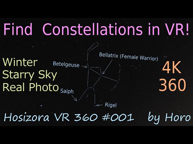 Hosizora VR 360 #001 [4K] Winter Constellations Guide Jan. 19, 2020 20:20 Manazuru Beach, Japan