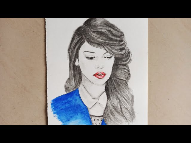 How to draw girl face step by step very easy- beautiful girl drawing