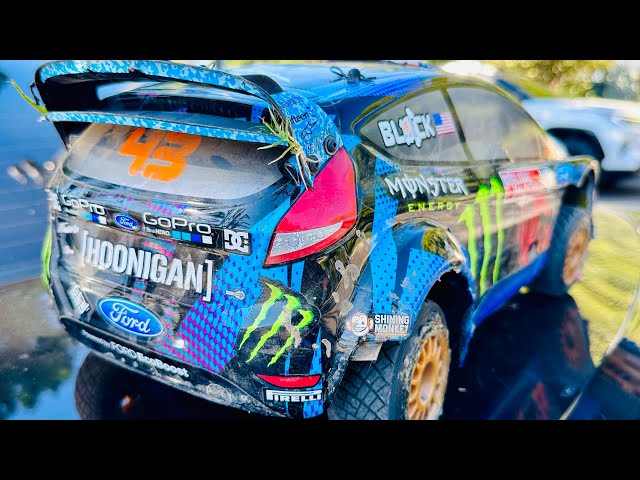 Hpi wr8 grass bash and dirt ken block gymkhana